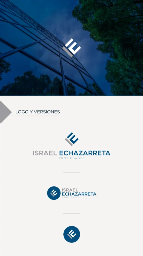 Desarrollo de marca para Israel Echazarreta Propiedades